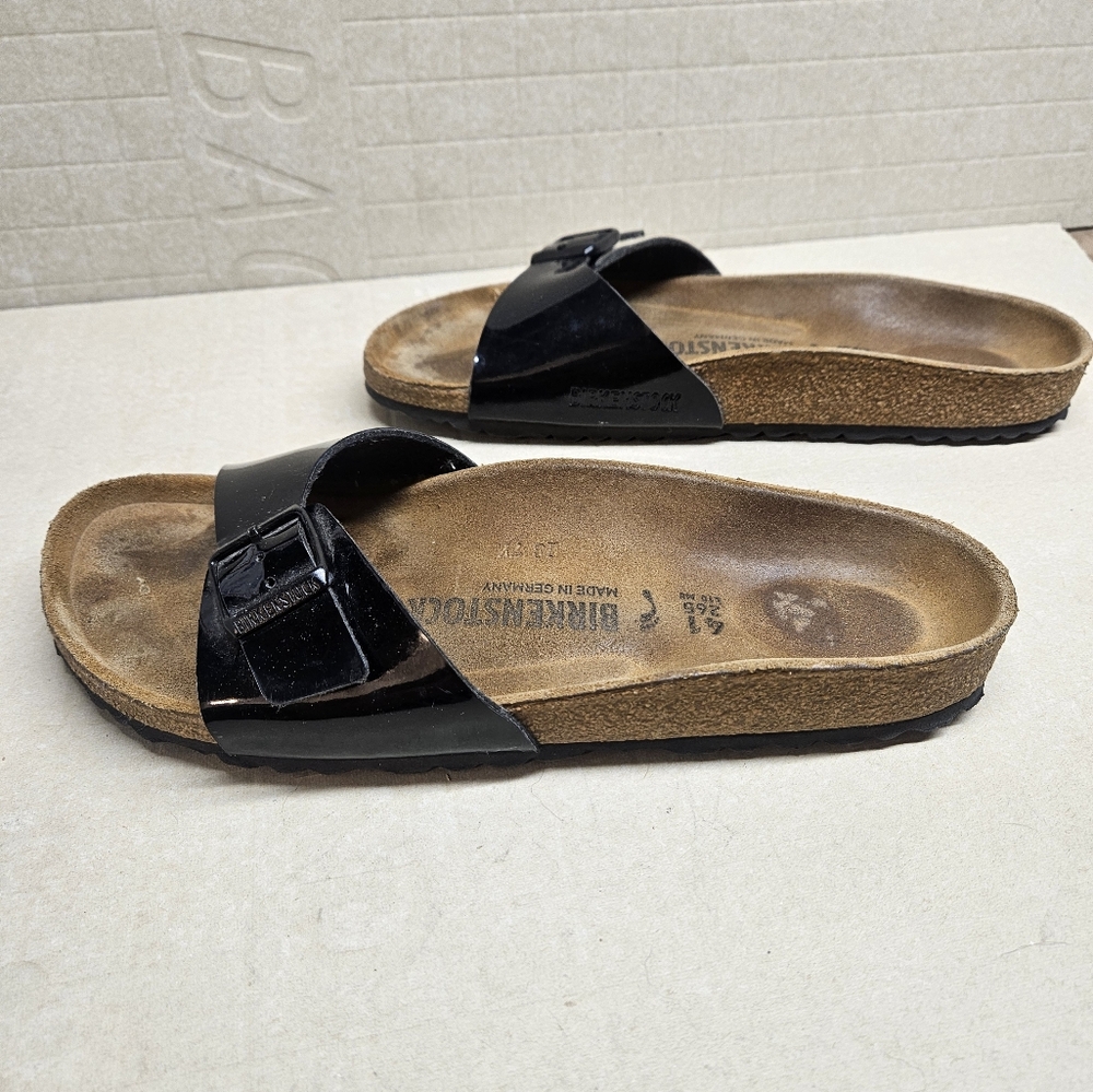 Birkenstock Madrid Sandals, Black Patent, 41/US 10